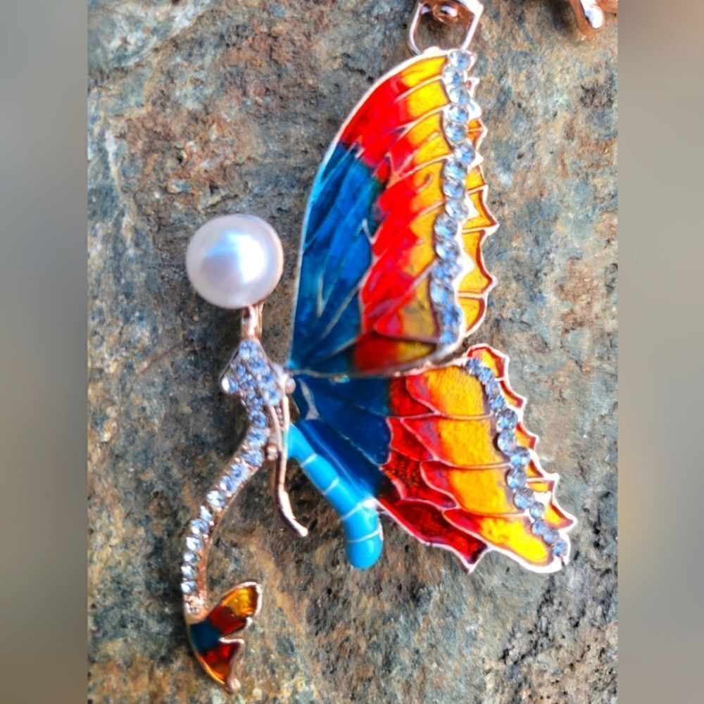 Butterfly Keychain with Door Opener